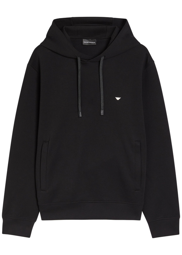 Photo: Emporio Armani Hooded Jersey Sweatshirt Black