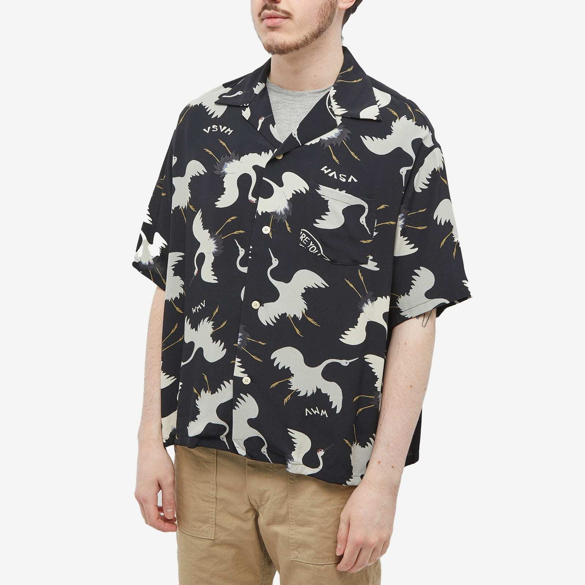 Visvim Men's Vivism Crosby Hikaku Vacation Shirt in Black Visvim