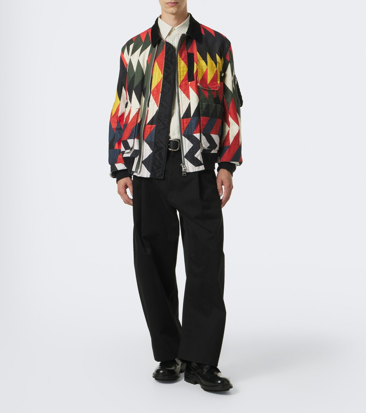 Sacai x A.P.C. padded printed cotton blouson jacket