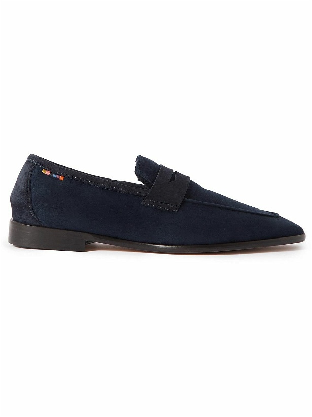 Photo: Paul Smith - Livino Shearling-Lined Suede Loafers - Blue