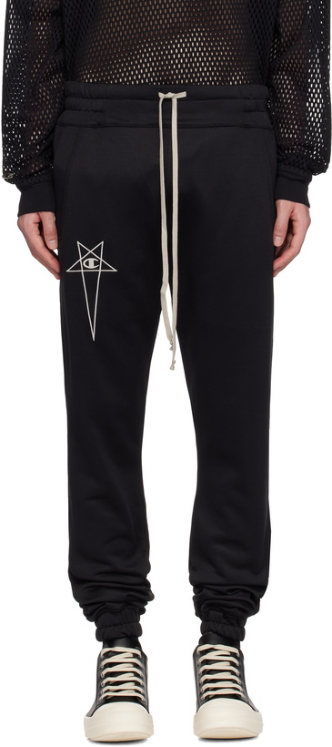 Photo: Rick Owens Black Champion Edition Joggers Sweatpants