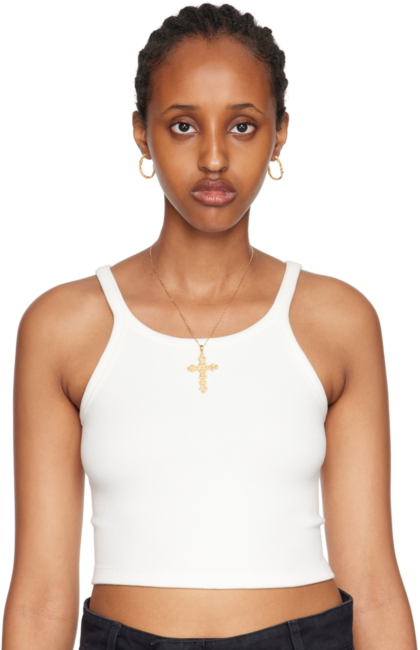Veneda Carter Gold Medium VC003 Open Hoop Earrings
