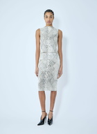 Alexander Wang Snake-Print Embossed Midi Skirt