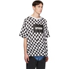 Vier White and Black Checkerboard Box Logo T-Shirt