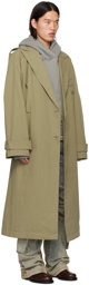 Entire Studios Khaki Double Breasted Trench Coat
