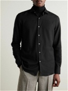 Zegna - Cotton and Cashmere-Blend Twill Shirt - Black