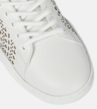 Alaïa Lazer-cut leather sneakers