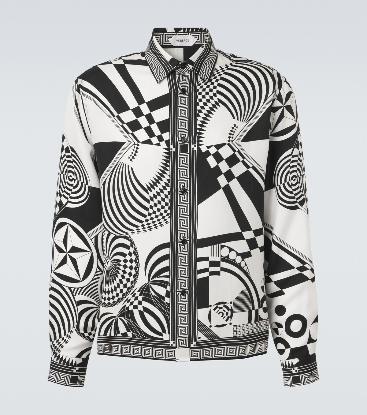 Versace Printed silk twill shirt
