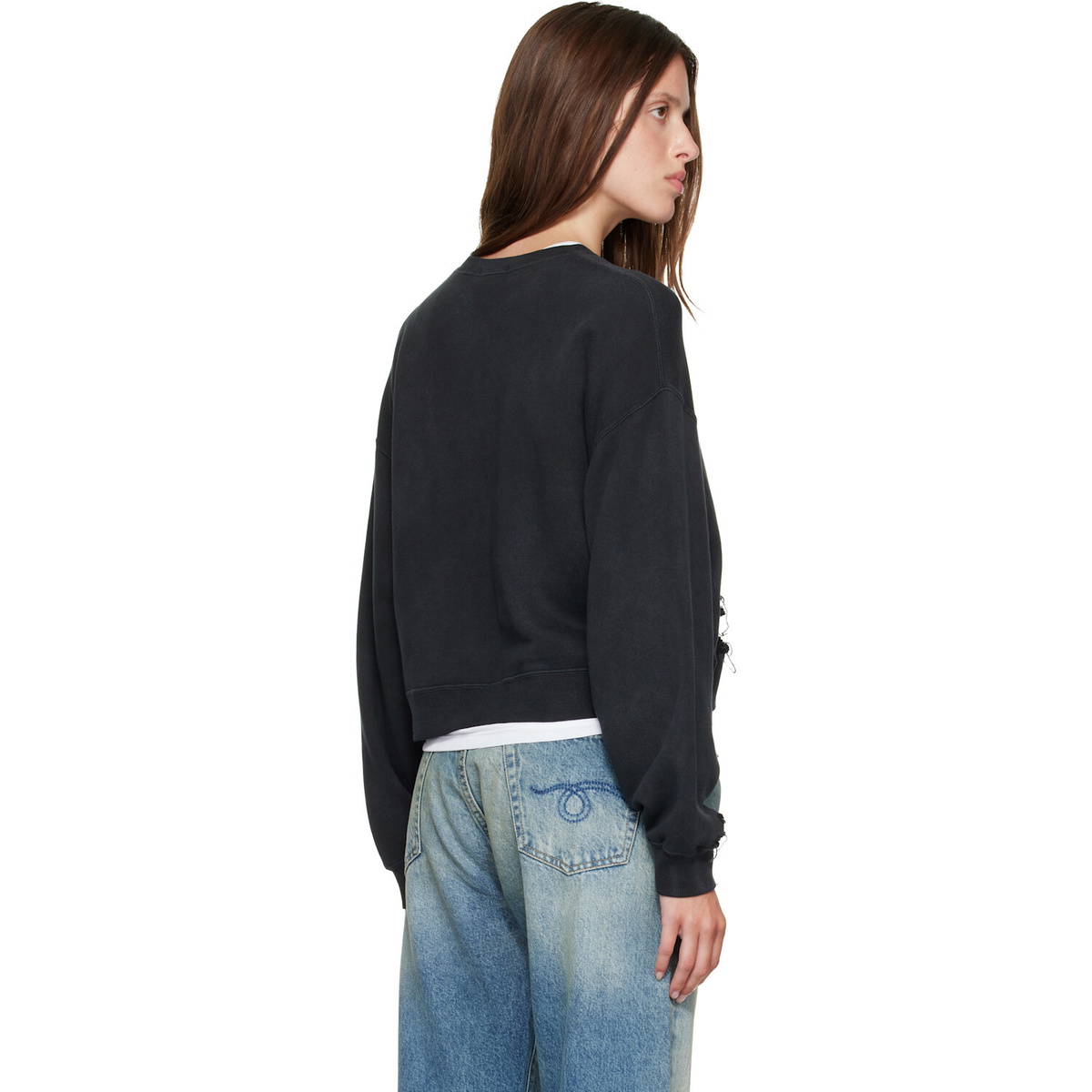 R13 Black 'Almost Famous' Sweatshirt