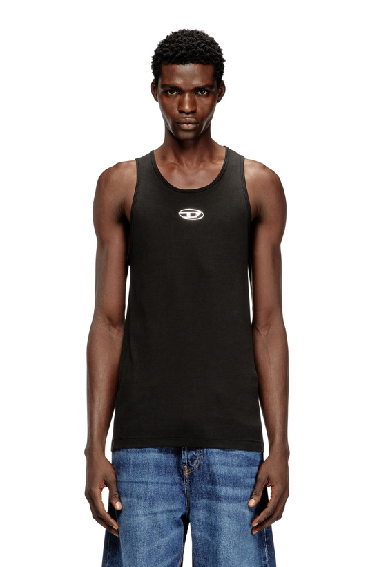 Photo: Diesel Cotton tank top with logo - T-Shirts Mens in Black