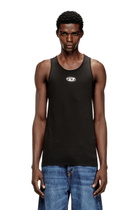 Diesel Cotton tank top with logo - T-Shirts Mens in Black