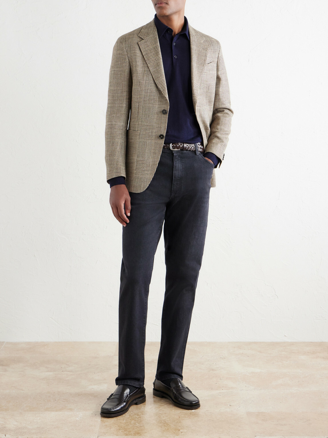 Zegna - Cashmere and Silk-Blend Polo Shirt - Blue