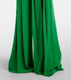 Elie Saab Open-back crêpe jumpsuit