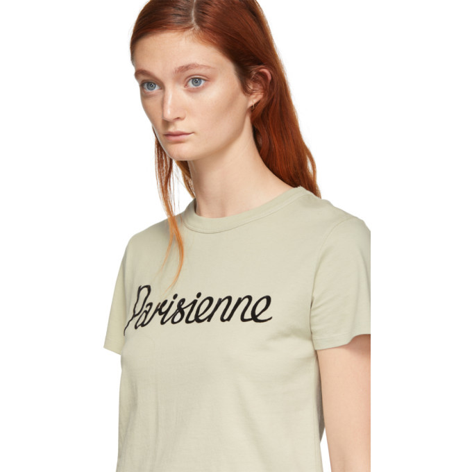 Maison Kitsune Beige Parisienne T-Shirt Maison Kitsune