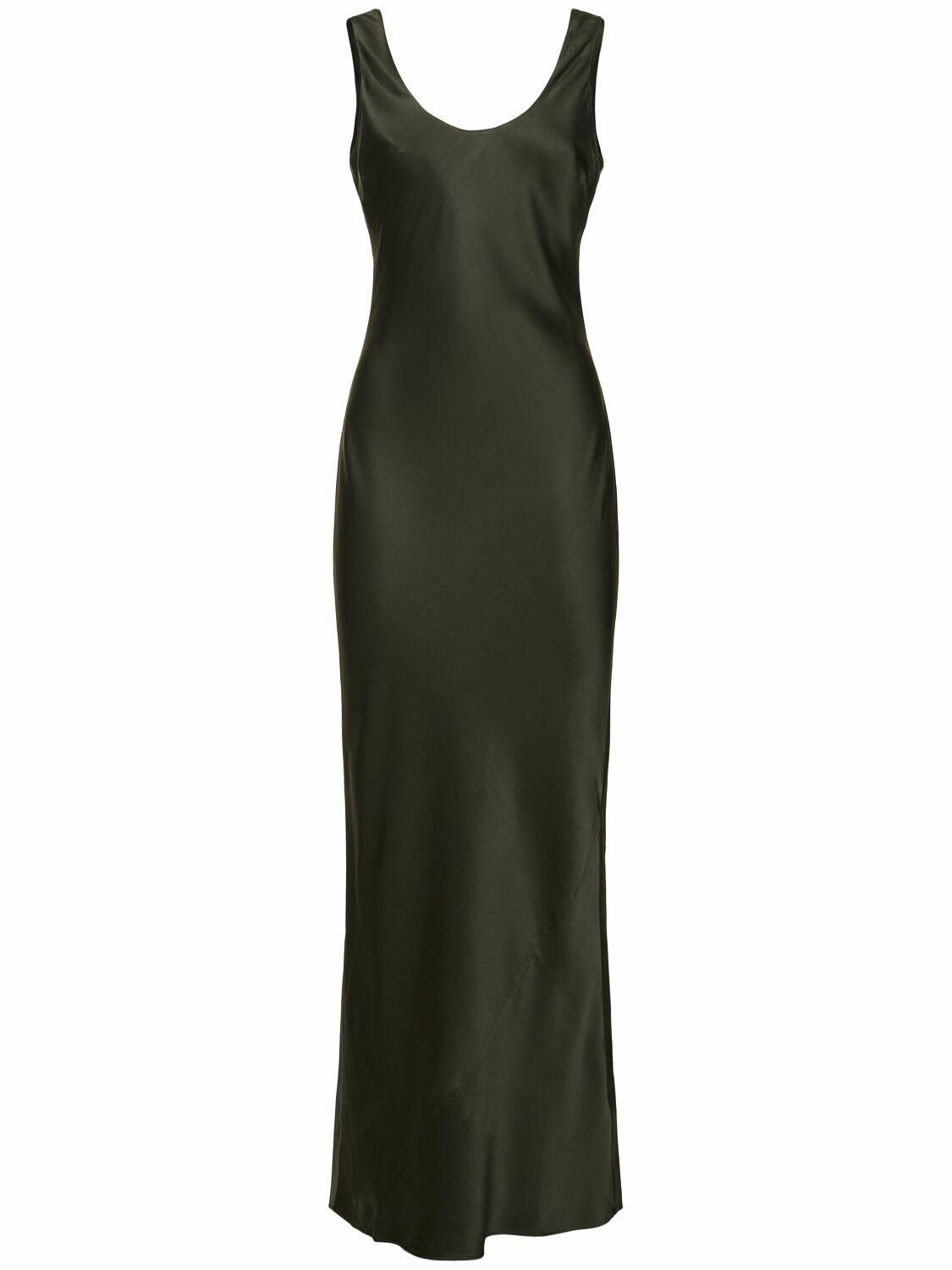 knee length dresses for ladies Women's Clementine Silk-Blend Maxi Dress in Black main image 0