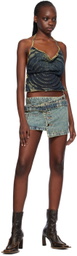Masha Popova SSENSE Exclusive Blue Whiskers Miniskirt