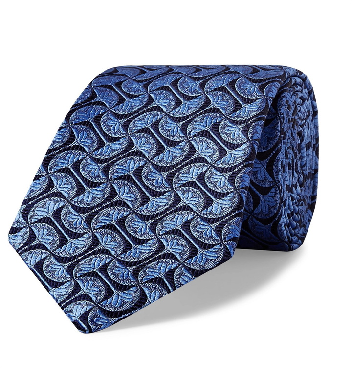 Photo: Turnbull & Asser - 8cm Silk-Jacquard Tie - Blue