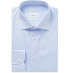 Brioni - Light-Blue Pinstriped Cotton-Poplin Shirt - Men - Blue