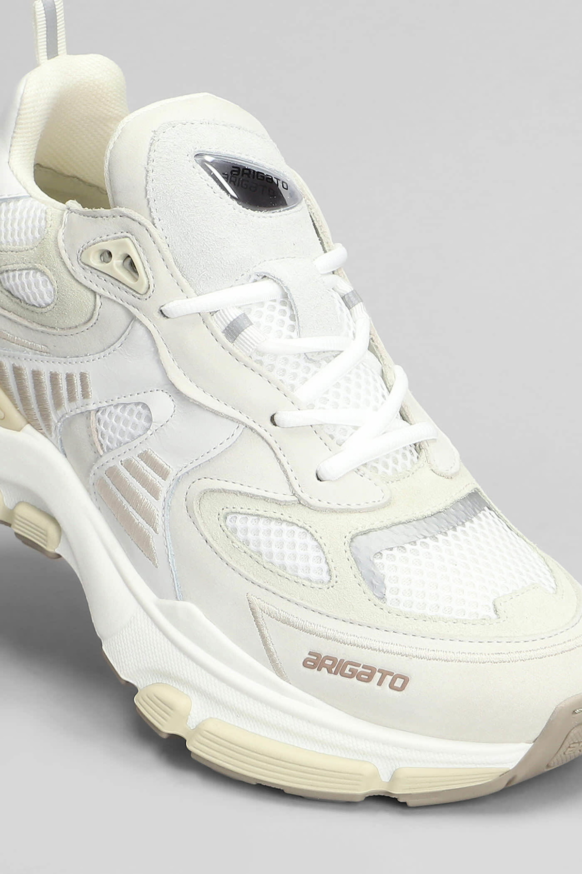 Axel Arigato Sphere Runner Sneakers In Grey Leather And Fabric Axel Arigato
