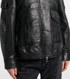 Agolde Avril oversized leather jacket
