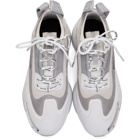 Palm Angels White and Silver Recovery Lace-Up Sneakers
