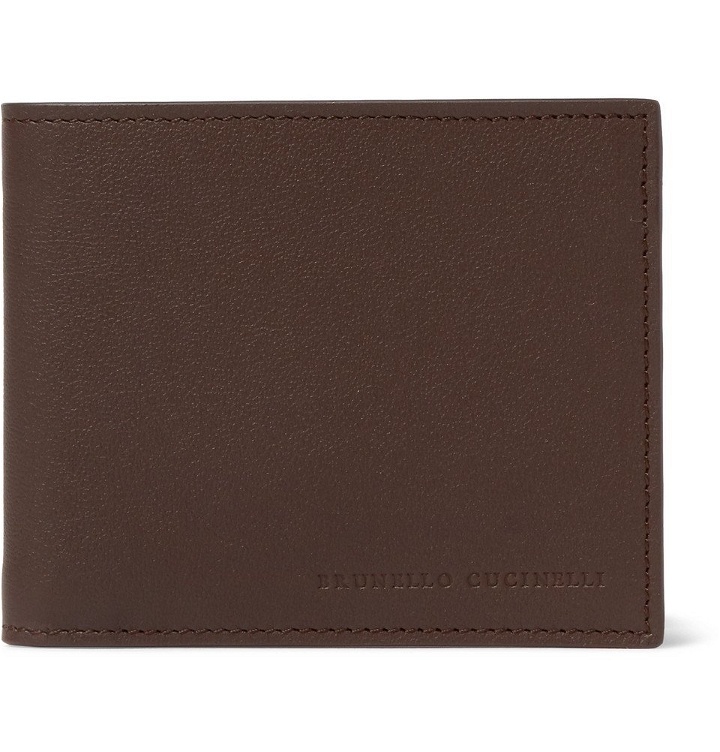 Photo: Brunello Cucinelli - Full-Grain Leather Billfold Wallet - Men - Chocolate