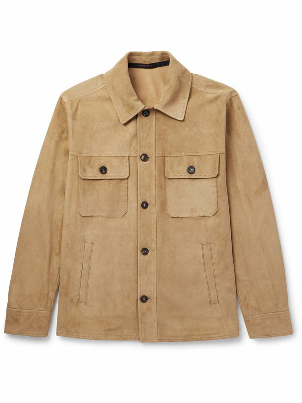 Photo: Incotex - Montedoro Suede Jacket - Neutrals