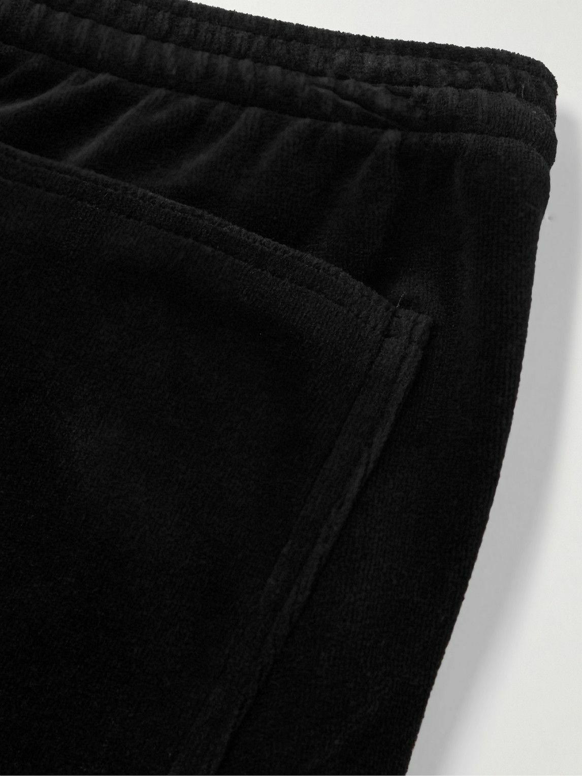 SAINT MXXXXXX - Lastman Bootcut Cotton-Blend Velour Track Pants - Black