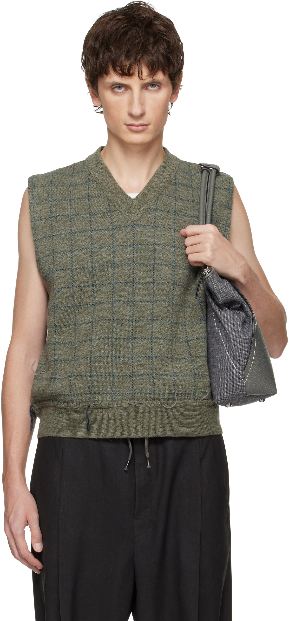 Maison Margiela Gray Cut-Out Vest Maison Margiela