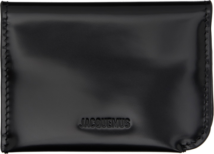 Photo: JACQUEMUS Black 'The Curvo' Card Holder