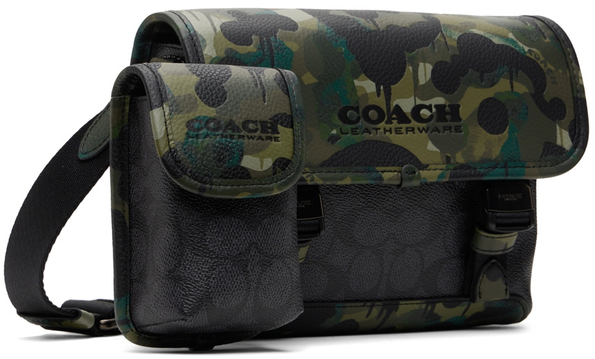 Coach 1941 Khaki & Black League Hybrid Messenger Bag