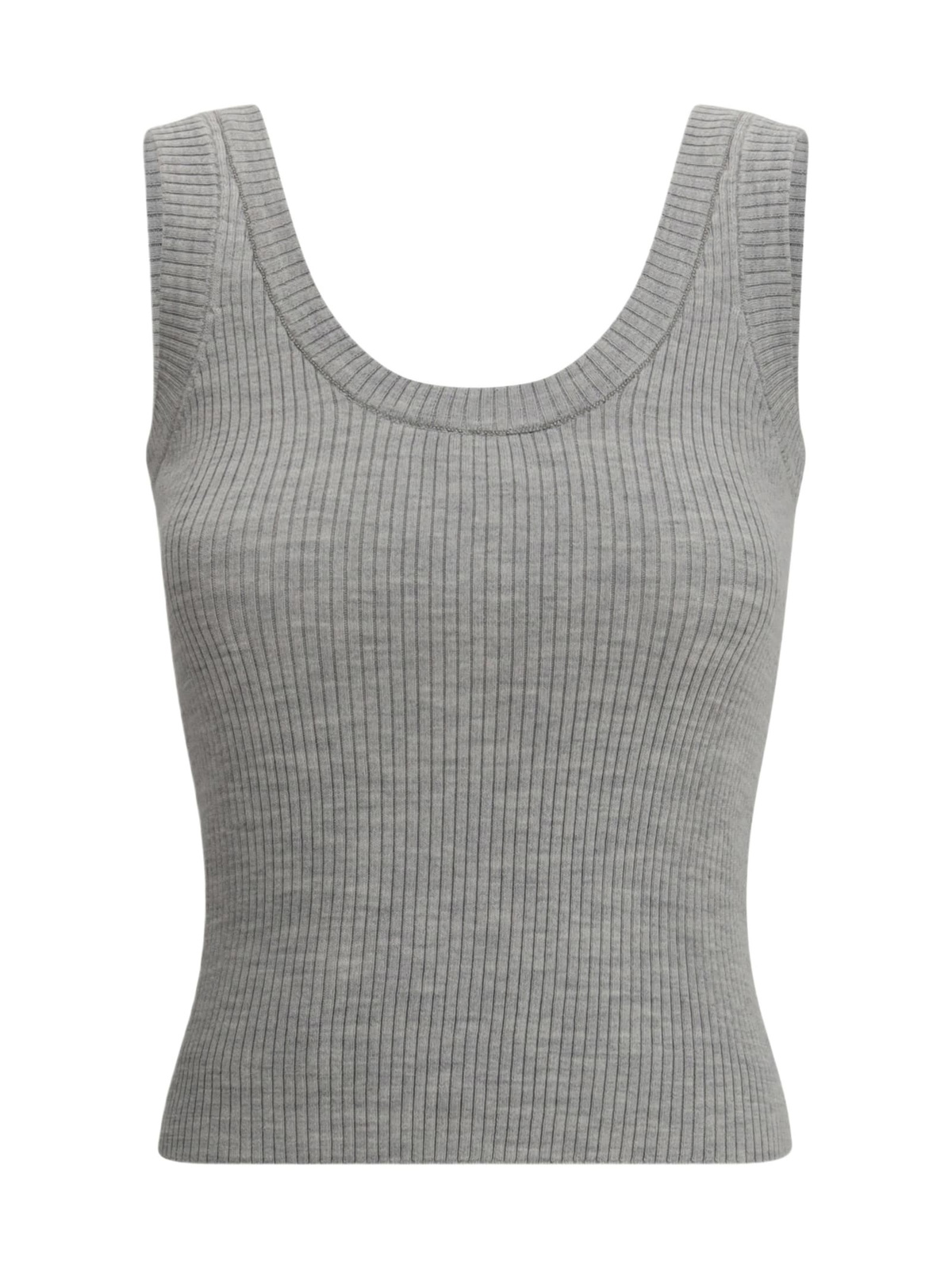 Tシャツ・カットソー BRUNELLO CUCINELLI Cashmere wool tank top Monili Brunello Cucinelli Cashmere And Wool Tank Top With Monili