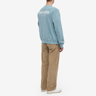 Sporty & Rich Men's Club Crew Sweat in Soft Blue/White