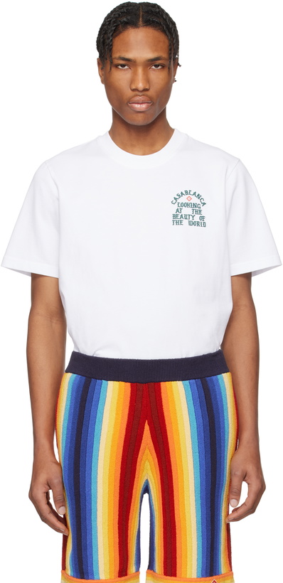 Photo: Casablanca White 'Beauty Of The World' T-shirt