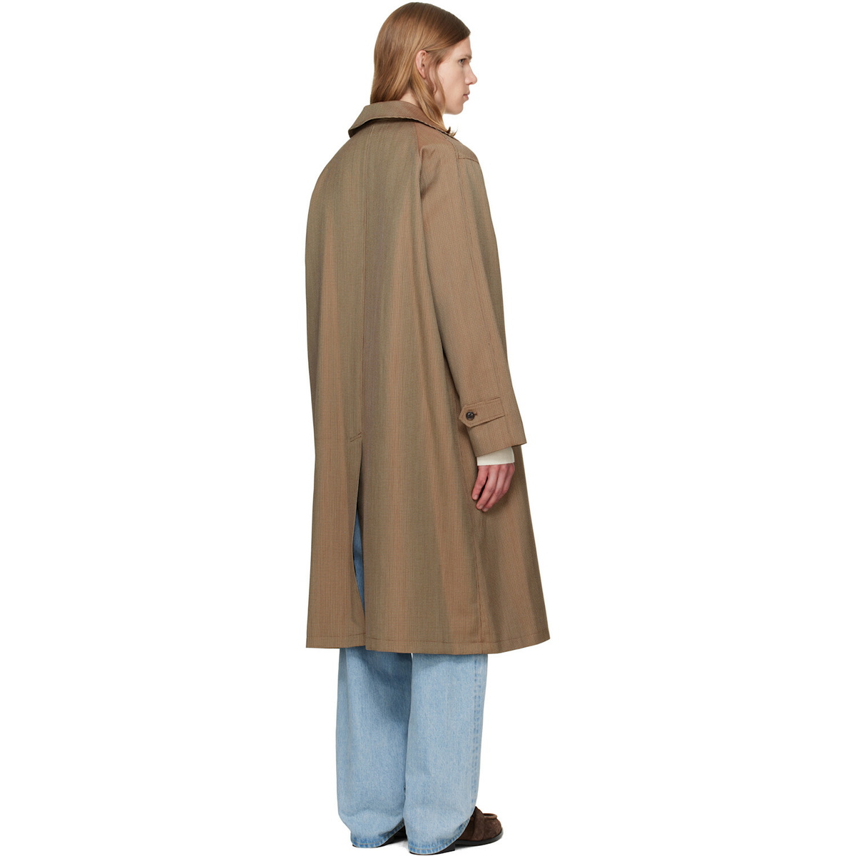 vowels Beige Spit Raglan Coat