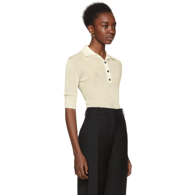 Jil Sander Off-White Crochet Polo Jil Sander