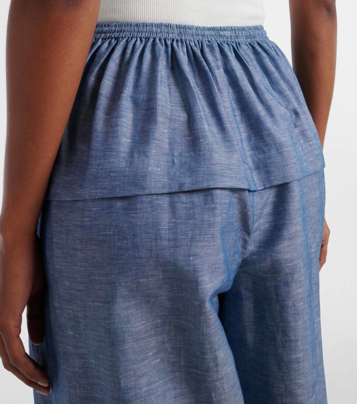 Alaïa Cotton and linen wide-leg pants