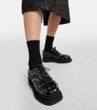 Simone Rocha Heart Toe leather platform brogues