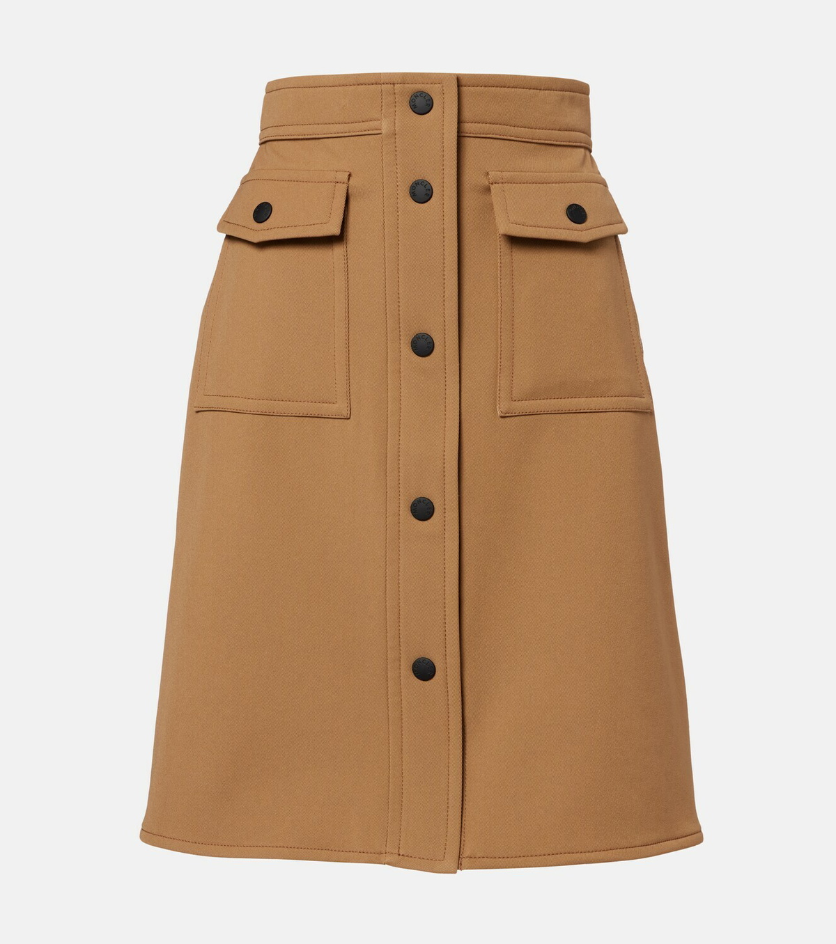 Moncler Grenoble High-rise midi skirt