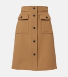 Moncler Grenoble High-rise midi skirt