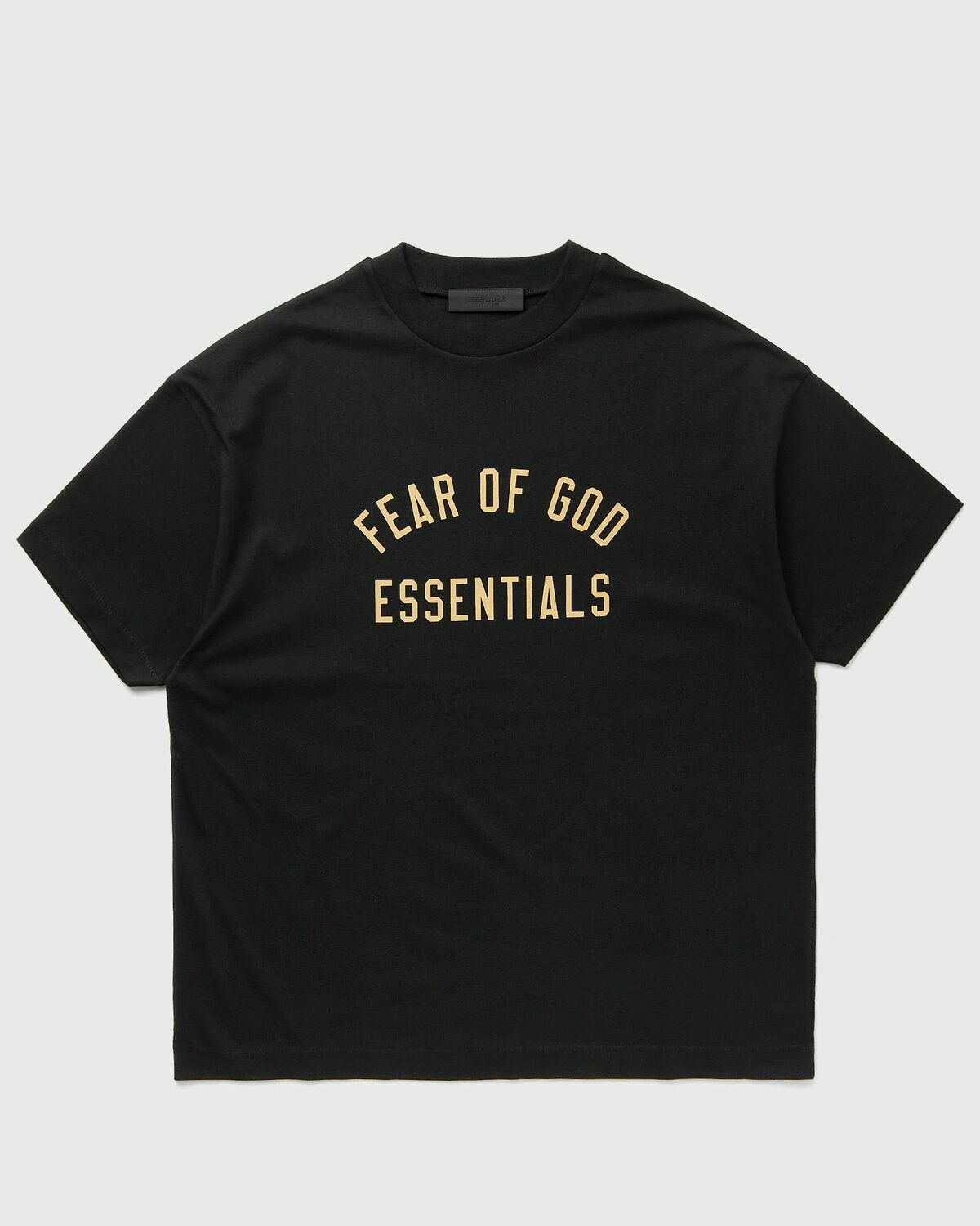Fear Of God Essentials Jersey Crewneck Tee Black Shortsleeves Fear