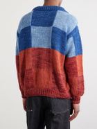 Kartik Research - Patchwork Knitted Wool Sweater - Red