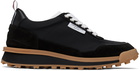 Thom Browne Black Tech Nylon Alumni Sneakers