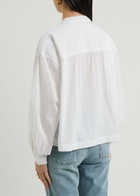 Skall Studio Aurora Embroidered Cotton Blouse White