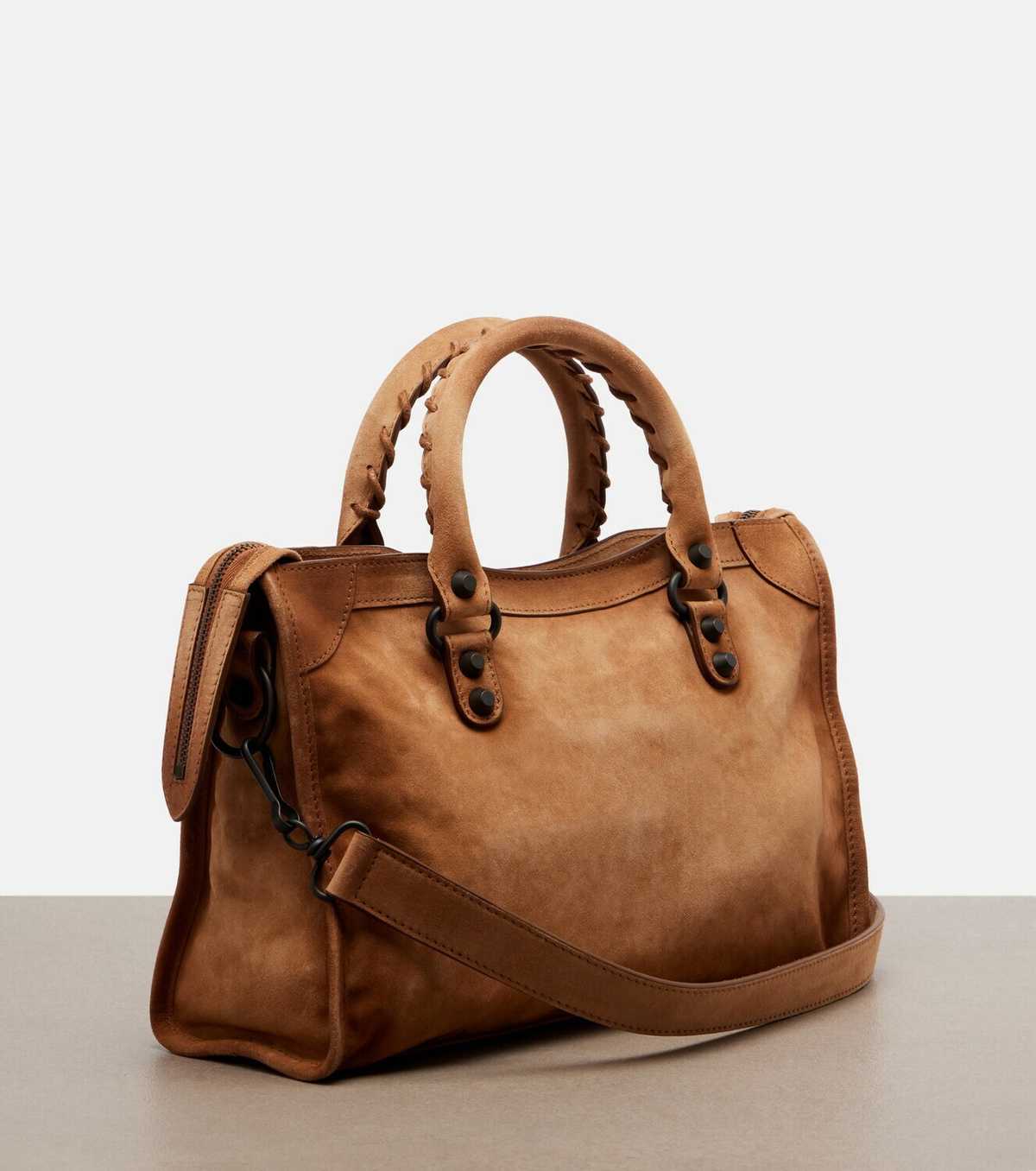 Balenciaga Le City Small suede tote bag