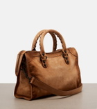Balenciaga Le City Small suede tote bag