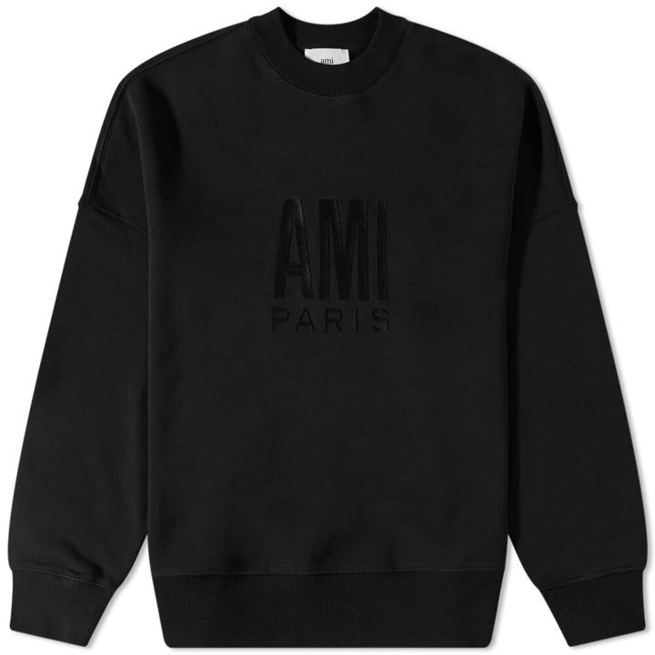 Photo: AMI Men's Paris Crew Sweat in Black