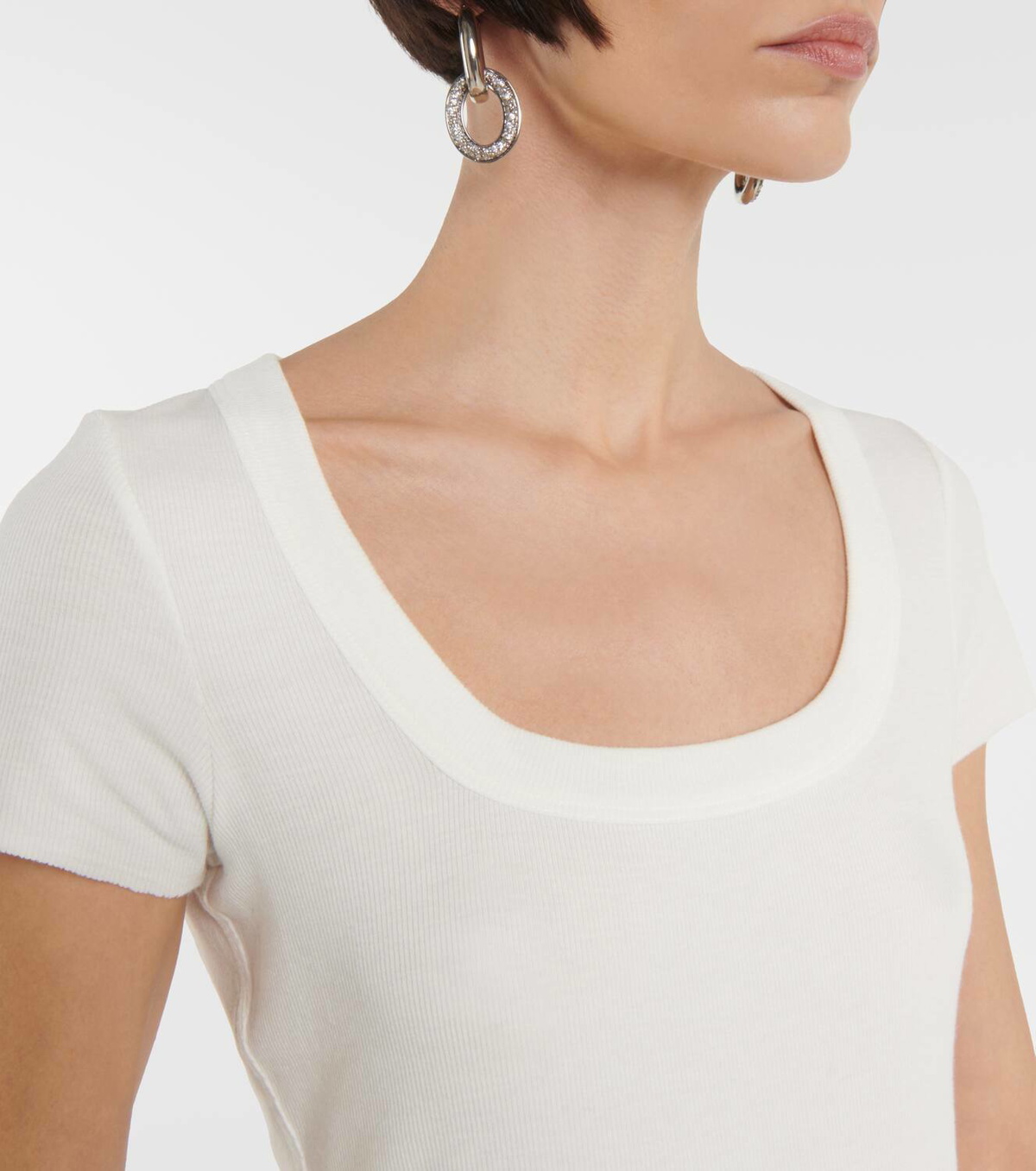 Frame Rib Baby Tee jersey top