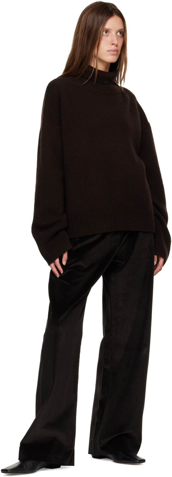 R2W Brown Straight Hem Turtleneck