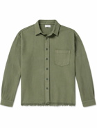 John Elliott - Hemi Frayed Cotton-Canvas Shirt - Green